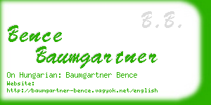 bence baumgartner business card